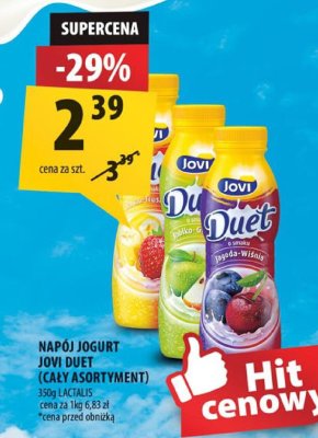 Napój jogurt Jovi Duet (cały asortyment) promocja w Arhelan