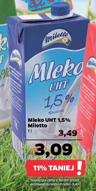 Mleko 1.5 % Miletto promocja
