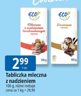 Tabliczka mleczna z nadzieniem Eco+ promocja w Leclerc