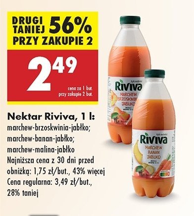 Nektar marchew-malina-jabłko Riviva promocja