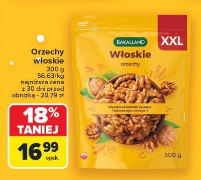 Orzechy włoskie BAKALLAND 300 g promocja w Carrefour
