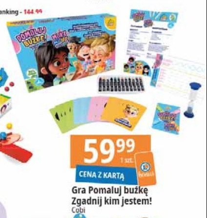 Pomaluj bu藕k臋 i zgadnij kim jestem! Cobi promocja