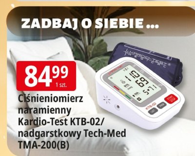 Ciśnieniomierz naramienny Kardio-Test KTB-02/ nanadgarstkowy Tech-Med TMA-200(B) promocja w Leclerc