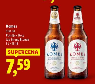 Piwo Komes Potrójny Złoty promocja w Lidl