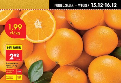 Pomarańcze promocja w Biedronka