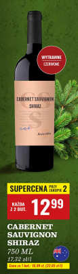 Wino Cabernet Sauvignon Shiraz czerwone wytrawne promocja w Biedronka