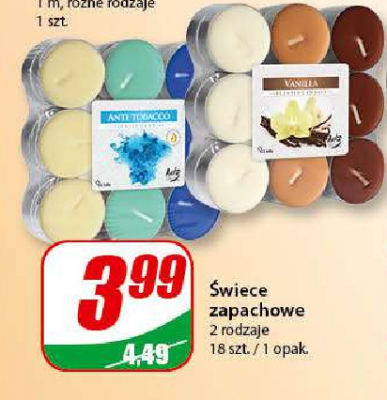Świeczki zapachowe vanilia promocja