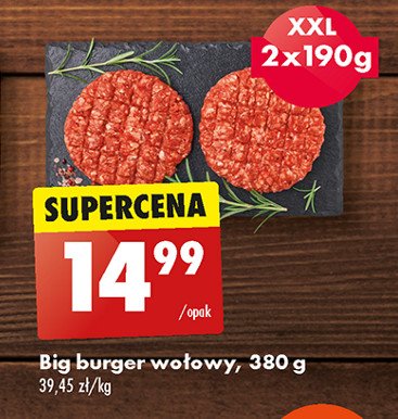 Burger wołowy promocja
