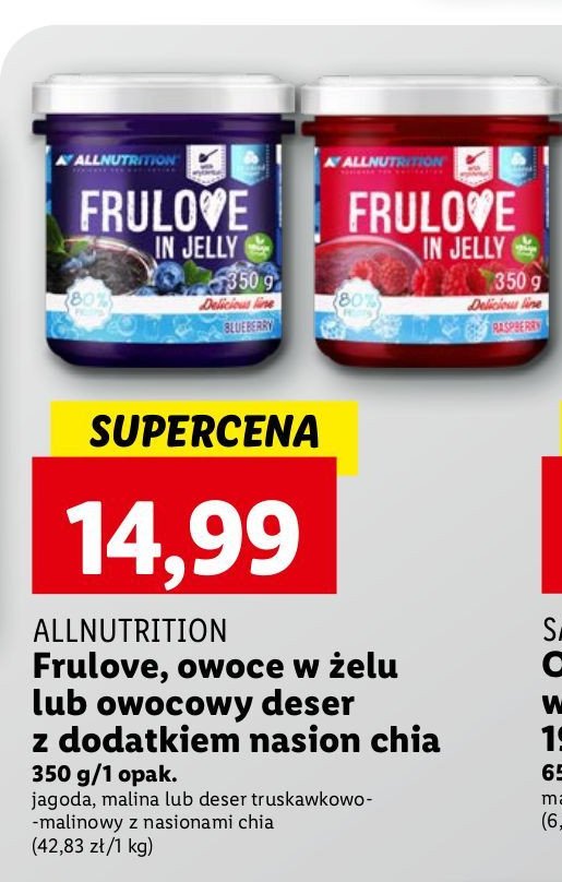 Maliny w 偶elu Allnutrition frulove promocja