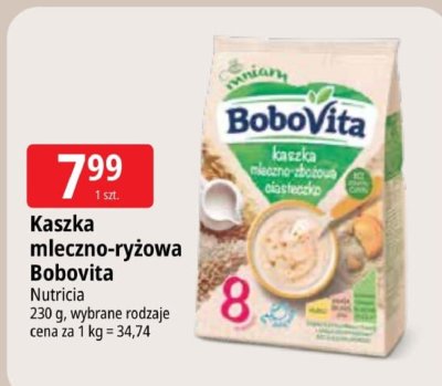 Kaszka mleczno-ryżowa Bobovita Nutricia promocja w Leclerc