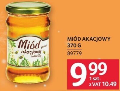 Miód akacjowy 370 g promocja w Selgros