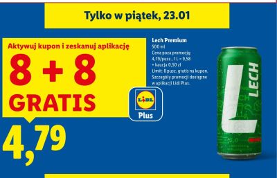 Piwo Lech Premium promocja w Lidl