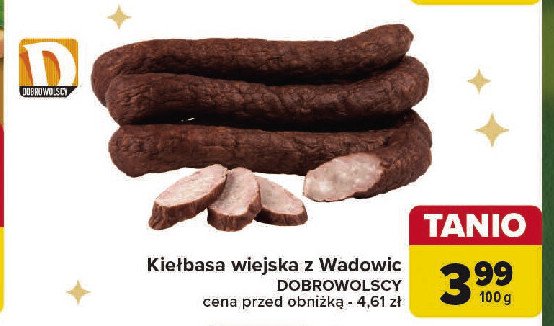 Kiełbasa wiejska z wadowic Dobrowolscy promocja