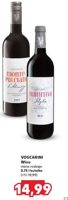Wino Voscarini primitivo puglia promocja w Kaufland