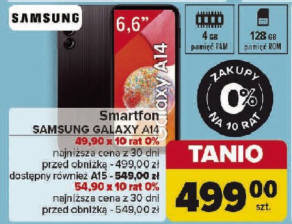 Smartfon a14 Samsung galaxy promocja