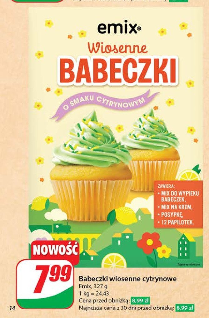 Babeczki o smaku cytrynowym Emix promocja