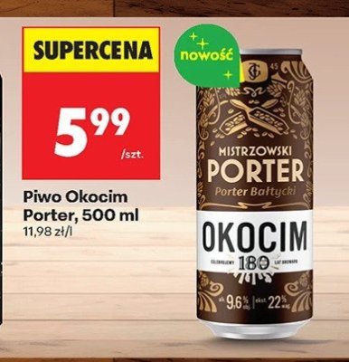 Piwo Okocim Porter 500 ml promocja w Biedronka