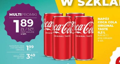 Napój Coca Cola Original Taste 0,2 L promocja w Duży Ben