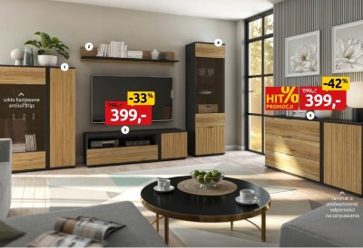 Szafka rtv RTV1D1S, SxGxW: 155x45,5x47 cm promocja w Black Red White