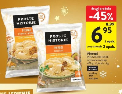 Pierogi PROSTE HISTORIE wybrane rodzaje promocja w Intermarche
