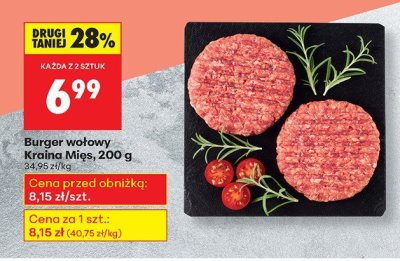 Burger wołowy 200 g promocja w Biedronka