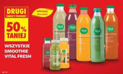 Smoothie kokos ananas cytryna pomarańcza promocja w Biedronka