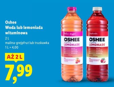 Woda lub lemoniada witaminowa malina-grejpfrut  promocja w Lidl
