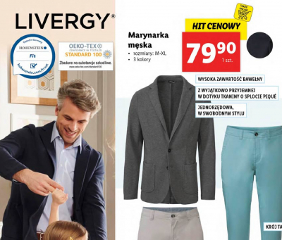 Marynarka m臋ska m-xl Livergy promocja