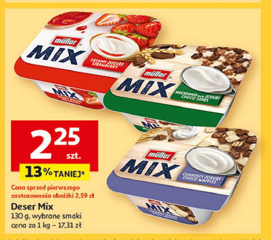 Jogurt truskawkowy Muller mix promocja