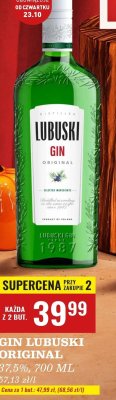 Gin Original 700 ml Lubuski promocja w Biedronka