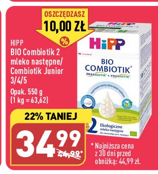 Mleko 4 Hipp junior combiotik promocja