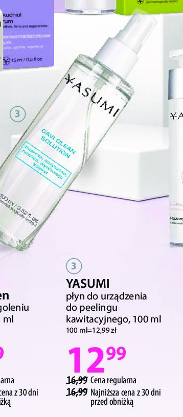 Płyn po zabiegu peelingu kawitacyjnego Yasumi cavi clean solution promocja