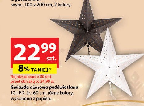 Gwiazda ażurowa z podświetleniem led promocja