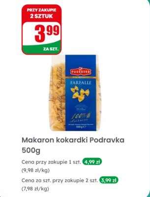 Makaron kokardki Farfalle 500g promocja w Dino