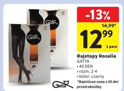 Rajstopy Rosalia GATTA 40 DEN czarny promocja w Intermarche