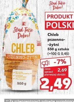 Chleb pszenno-żytni K-classic stąd takie dobre! promocja