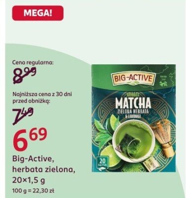 Herbata zielona promocja w Rossmann