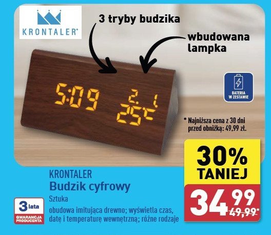 Budzik cyfrowy Krontaler promocja