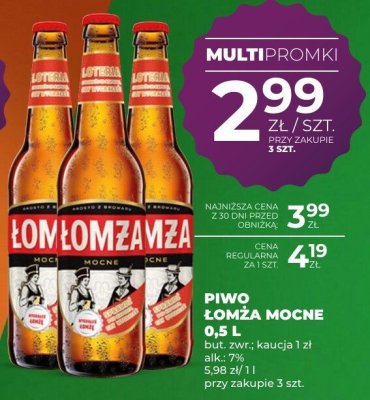 Piwo Łomża Mocne 0,5 L promocja w Duży Ben