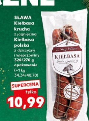 Kiełbasa Kiełbasa krucha z jagnięciny polska z dodateczny wieprzowiny 320/220g promocja w Kaufland