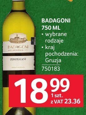 Wino Badagoni 750 ML promocja w Selgros