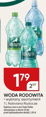 Woda rodowita promocja w Chata Polska