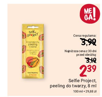 Peeling do twarzy z papają Selfie project promocja