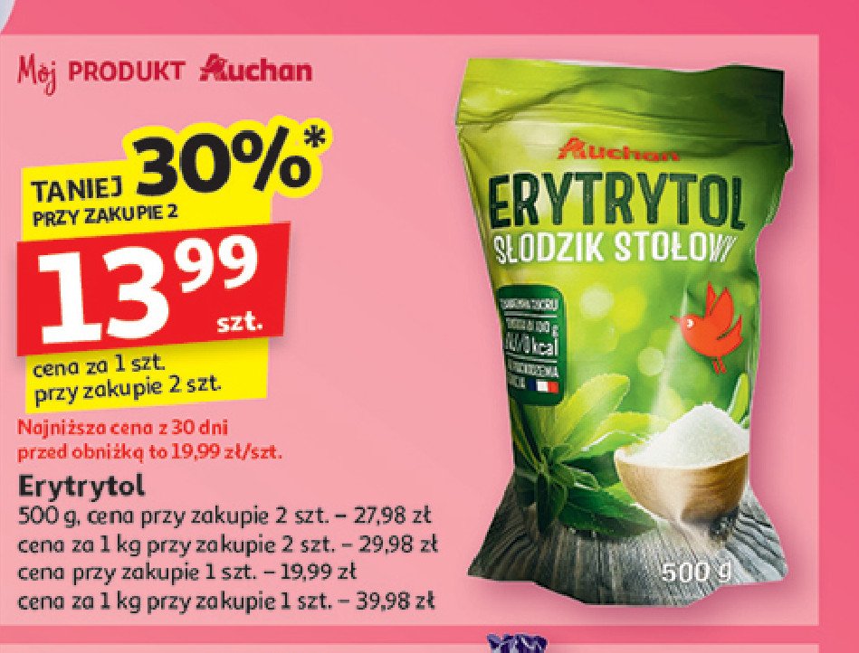 Erytrytol Auchan promocja