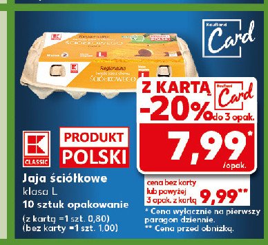 Jaja ściółkowe kl. l K-classic promocja