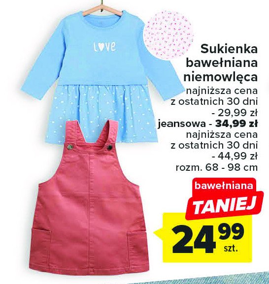 Sukienka niemowlęca jeans 68-98 cm promocja