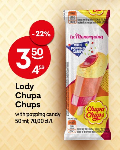 Lody popping candy Chupa chups promocja