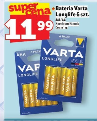 Bateria Varta Longlife 6 szt. AAA/AA promocja w TOPAZ