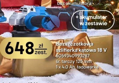 Szlifierka kątowa bezszczotkowa 18V 5059340992287 promocja w Castorama