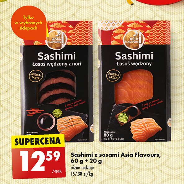 Łosoś wędzony sashimi Asia flavours promocja